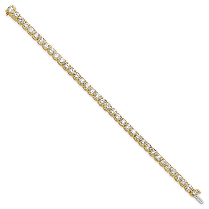 14k Yellow Gold 14 Ct. Lab Grown Diamond VS/SI+ G+ Tennis Bracelet