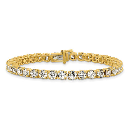 14k Yellow Gold 14 Ct. Lab Grown Diamond VS/SI+ G+ Tennis Bracelet