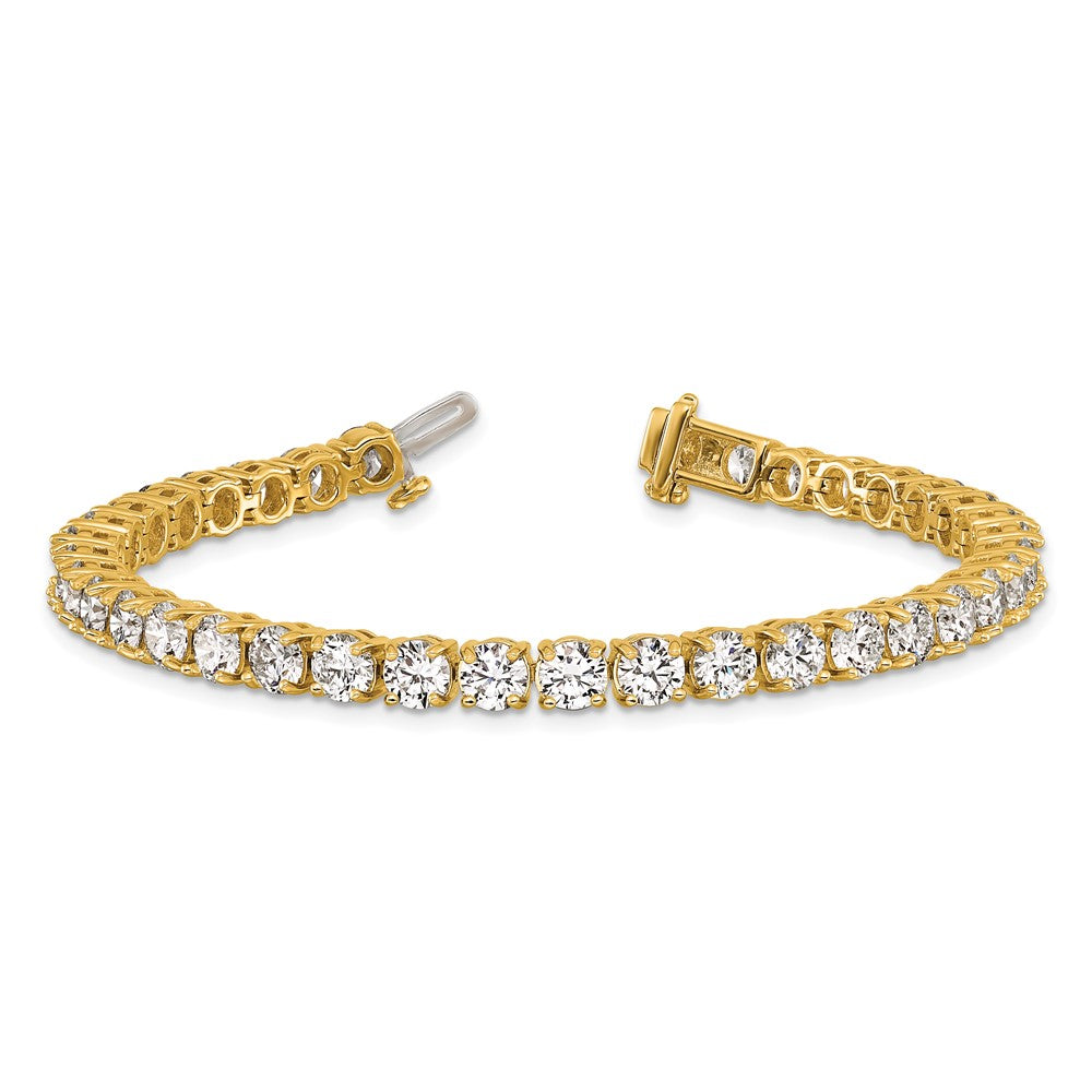 14k Yellow Gold 14 Ct. Lab Grown Diamond VS/SI+ G+ Tennis Bracelet