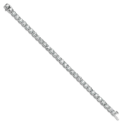 14K White Gold 16 Carat Lab Grown Diamond Vs+ F+ Complete Tennis Bracelet