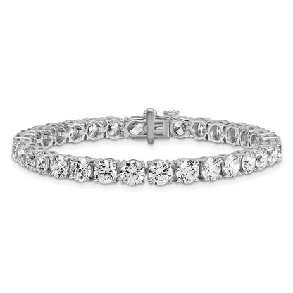 14K White Gold 16 Carat Lab Grown Diamond Vs+ F+ Complete Tennis Bracelet