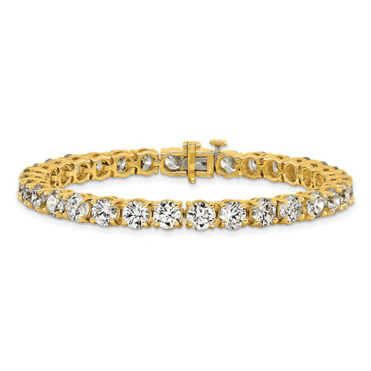 14k Yellow Gold 16 Ct. Lab Grown Diamond VS/SI+ G+ Tennis Bracelet