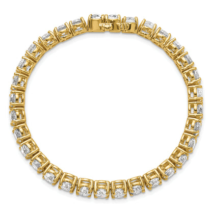 14k Yellow Gold 16 Ct. Lab Grown Diamond VS/SI+ G+ Tennis Bracelet
