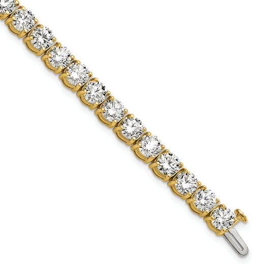 14k Yellow Gold 16 Ct. Lab Grown Diamond VS/SI+ G+ Tennis Bracelet