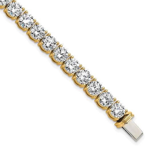14k Yellow Gold 22 1/2 Ct. Lab Grown Diamond VS/SI+ G+ Tennis Bracelet