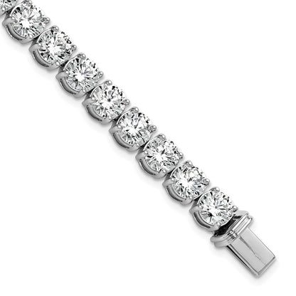 14k White Gold 25 Ct. Lab Grown Diamond VS/SI+ G+ Tennis Bracelet