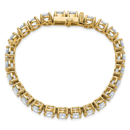 14K Yellow Gold 25 Carat Lab Grown Diamond Vs+ F+ Complete Tennis Bracelet