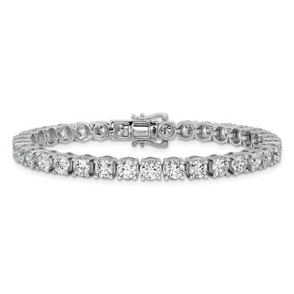 14K White Gold 11 1/8 Carat Lab Grown Diamond Vs+ F+ Complete Tennis Bracelet