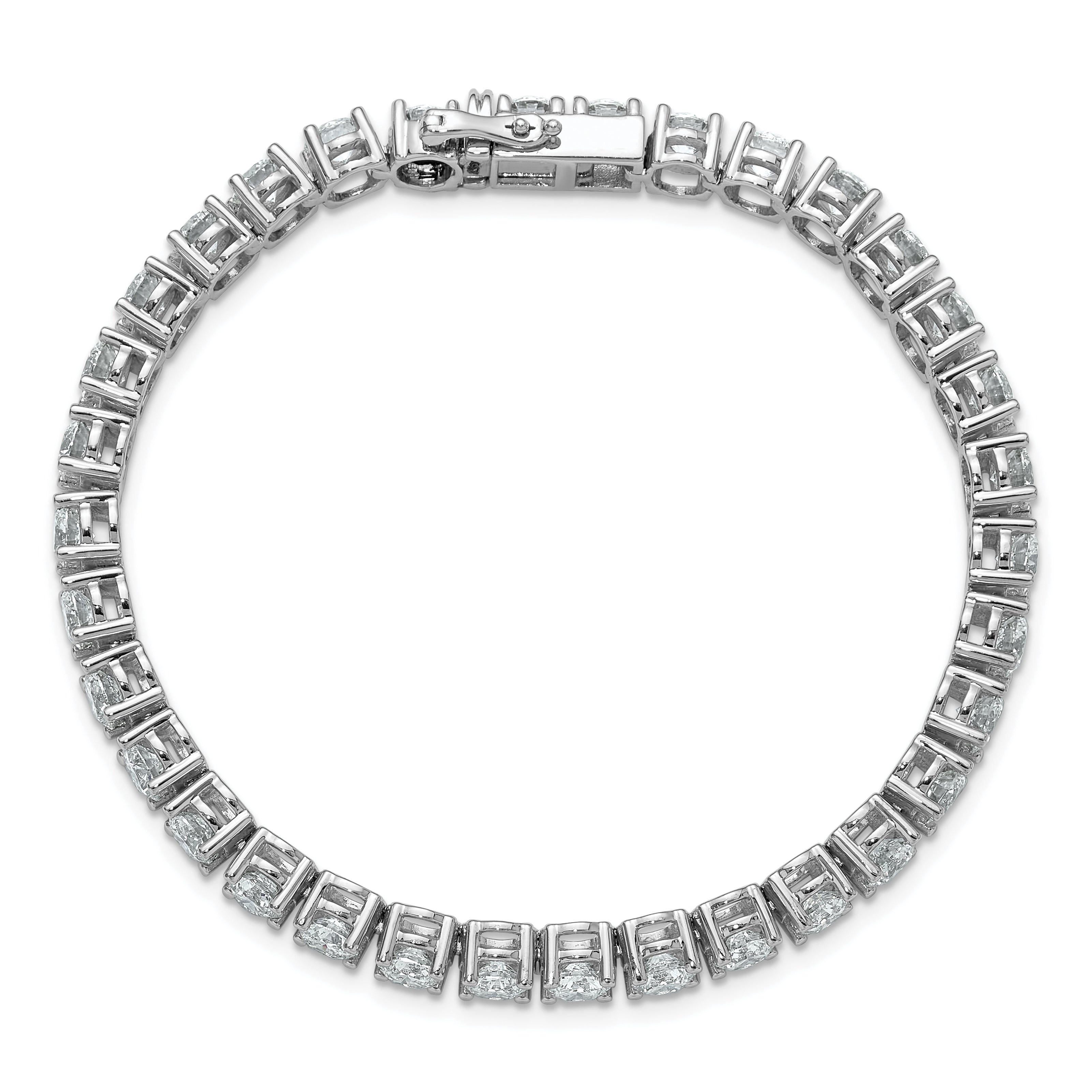 14k White Gold 11 1/8 Ct. Lab Grown Diamond VS/SI+ G+ Tennis Bracelet