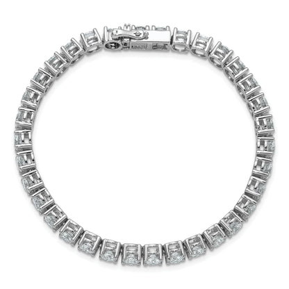 14K White Gold 11 1/8 Carat Lab Grown Diamond Vs+ F+ Complete Tennis Bracelet