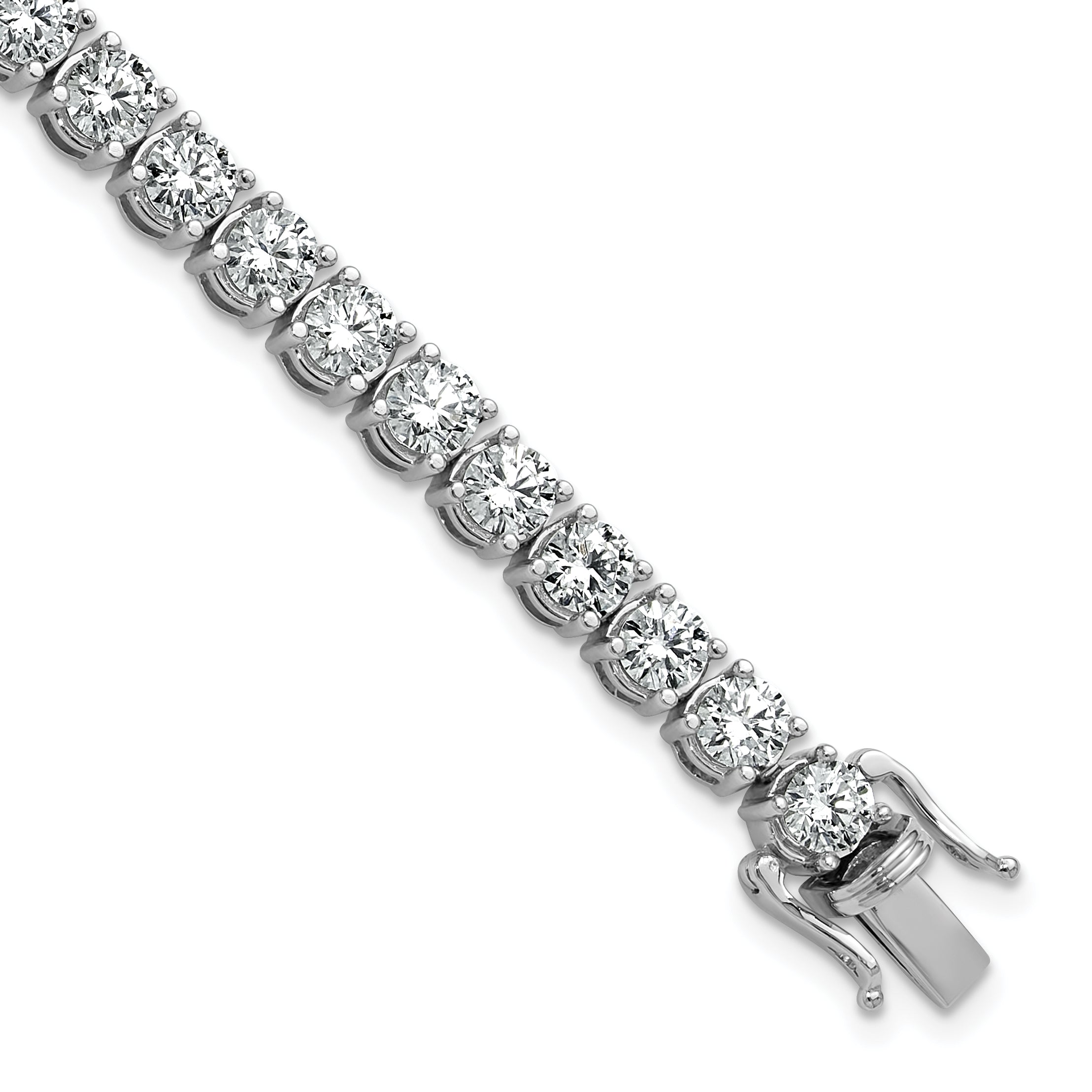14k White Gold 11 1/8 Ct. Lab Grown Diamond VS/SI+ G+ Tennis Bracelet