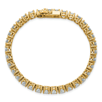 14k Yellow Gold 11 1/8 Ct. Lab Grown Diamond VS/SI+ G+ Tennis Bracelet