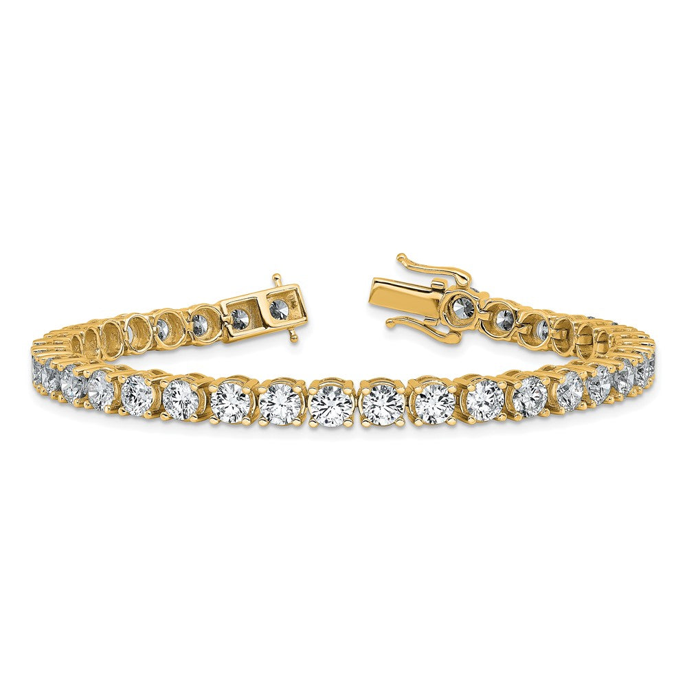14k Yellow Gold 11 1/8 Ct. Lab Grown Diamond VS/SI+ G+ Tennis Bracelet