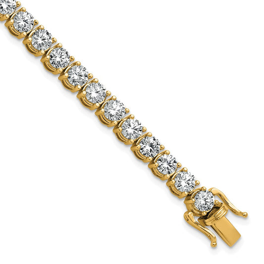 14k Yellow Gold 11 1/8 Ct. Lab Grown Diamond VS/SI+ G+ Tennis Bracelet