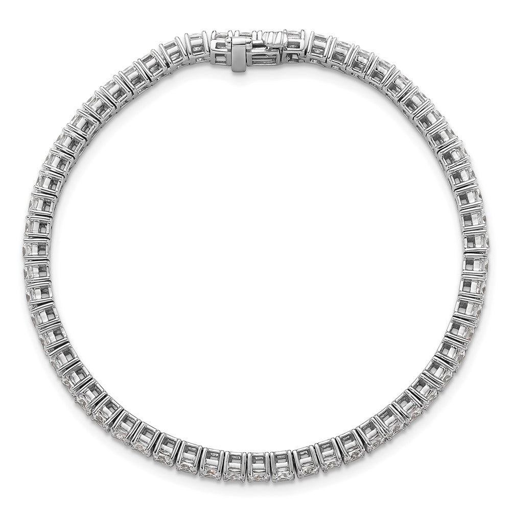 14K White Gold Certified Vs Def Lab Grown Princess Diamond Tennis Bracelet