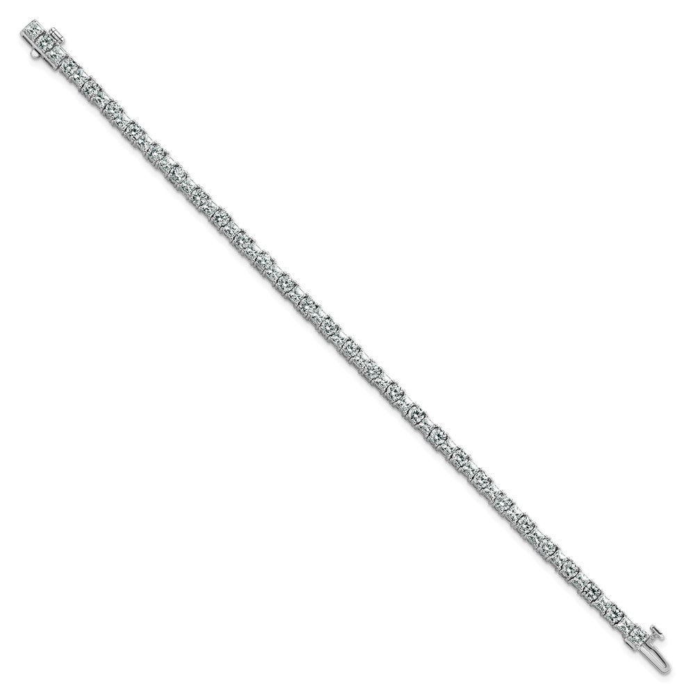 14K White Gold 7 Carat Lab Grown Diamond Vs+ F+ Complete Princess And Round Tennis Bracelet