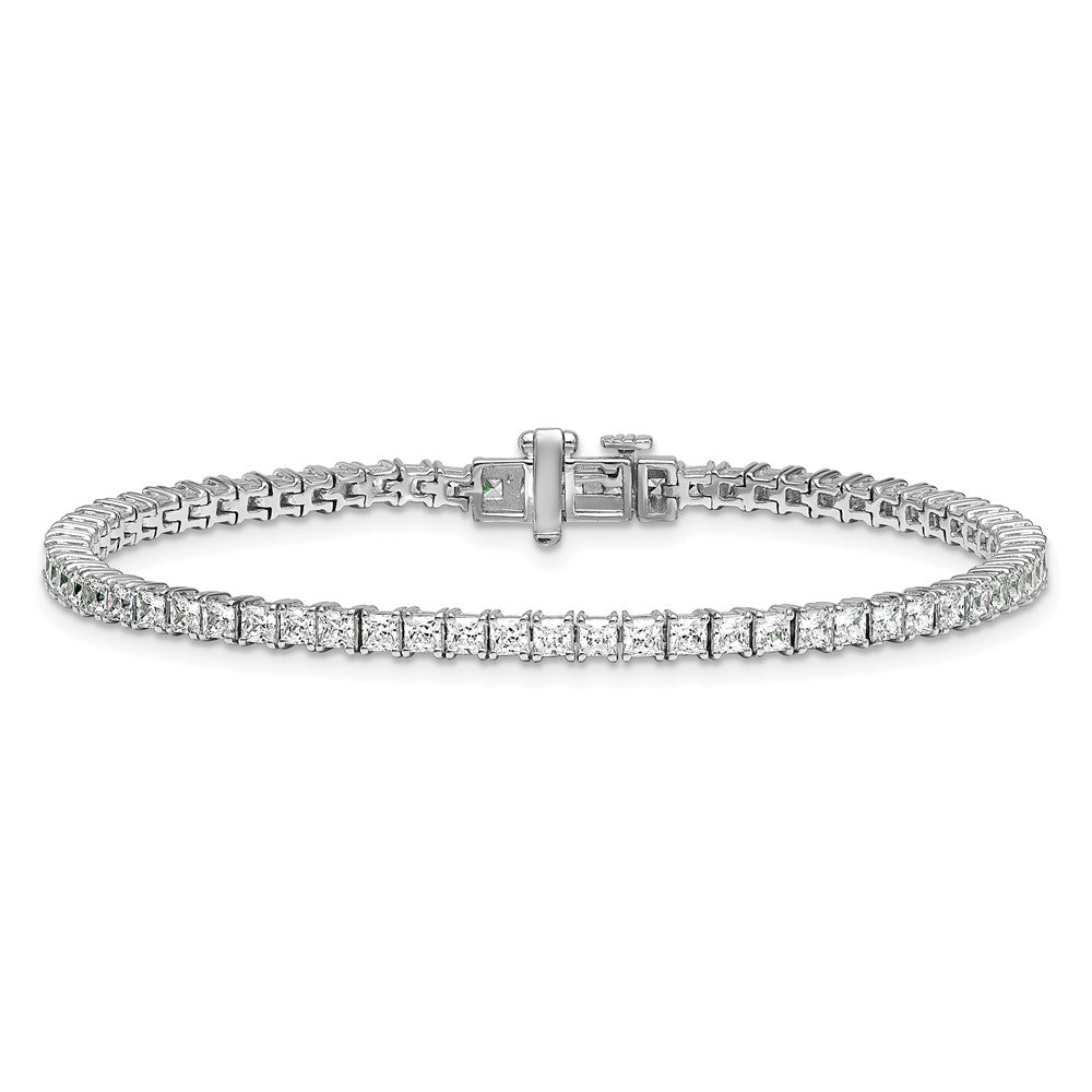 14K White Gold Certified Lab Grown Diamond Vs/Si Fgh Princess Tennis Bracel
