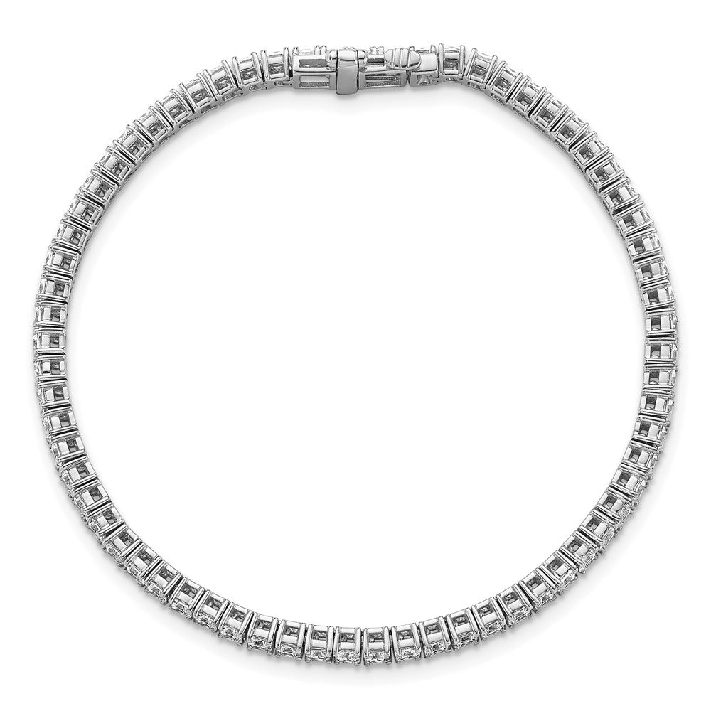 14K White Gold Certified Lab Grown Diamond Vs/Si Fgh Princess Tennis Bracel