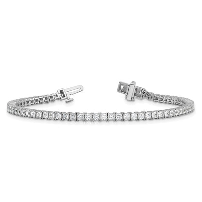 14K White Gold Certified Lab Grown Diamond Vs Def Princess Tennis Bracelet