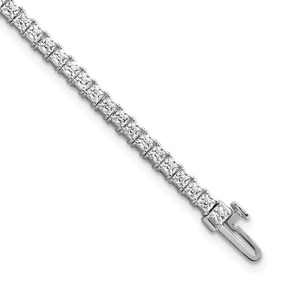 14K White Gold Certified Lab Grown Diamond Vs Def Princess Tennis Bracelet