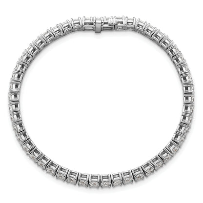 14k White Gold 10 Ct. Lab Grown Diamond VS/SI+ G+ Princess Tennis Bracelet