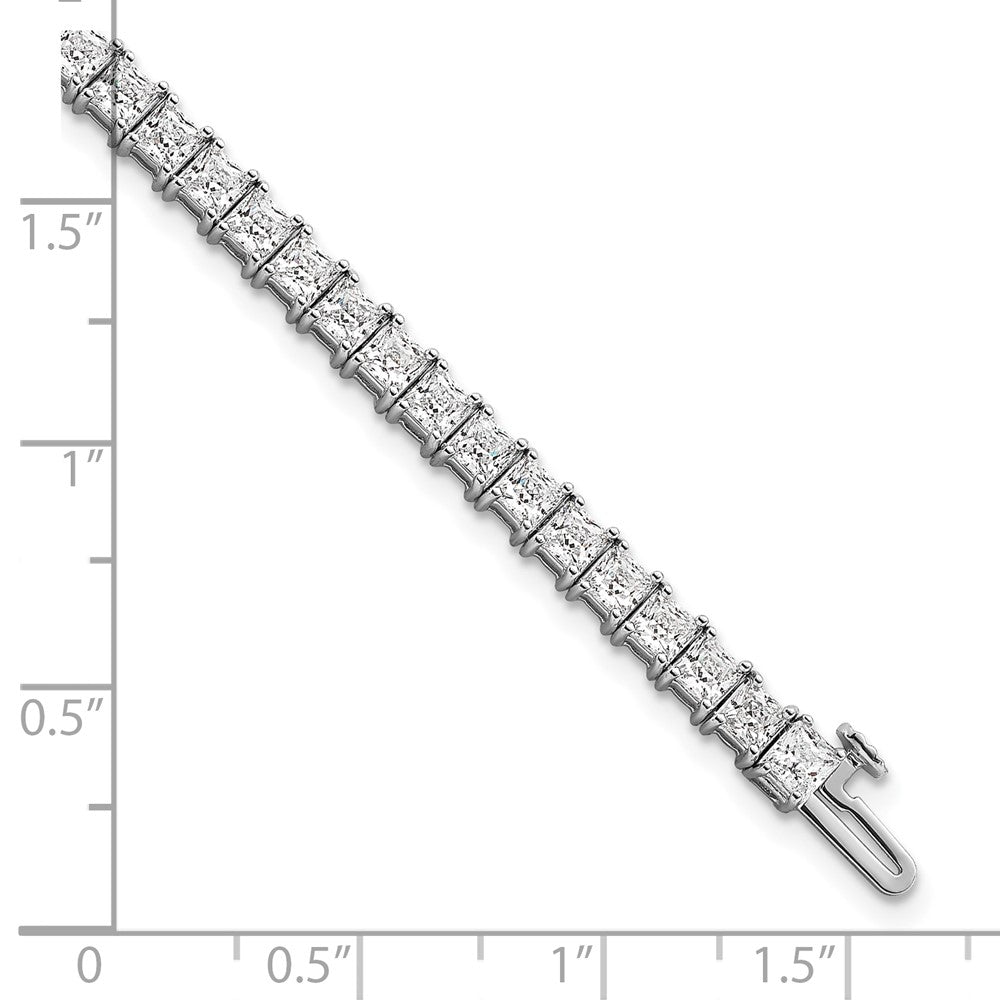 14K White Gold Certified Lab Grown Diamond Vs/Si Fgh Princess Tennis Bracel