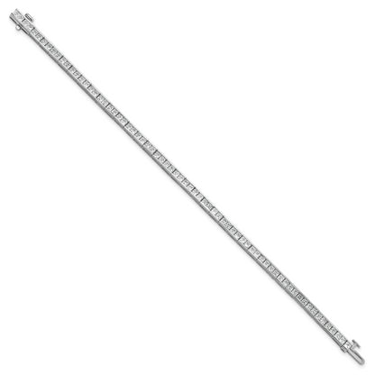 14k White Gold 5 Ct. Lab Grown Diamond VS/SI+ G+ Princess Tennis Bracelet