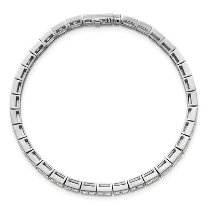 14K White Gold Certified Lab Grown Diamond Vs Def Princess Tennis Bracelet