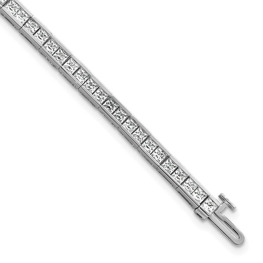 14K White Gold Certified Lab Grown Diamond Vs Def Princess Tennis Bracelet