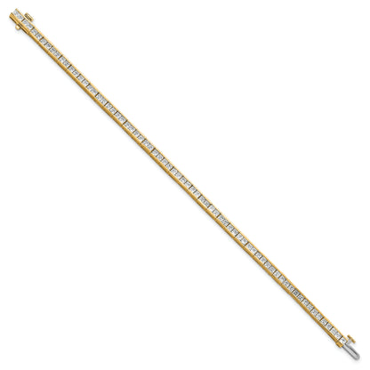 14K Yellow Gold Certified Lab Grown Diamond Vs Def Princess Tennis Bracelet