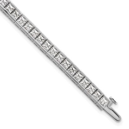 14K White Gold Certified Lab Grown Diamond Vs Def Princess Tennis Bracelet