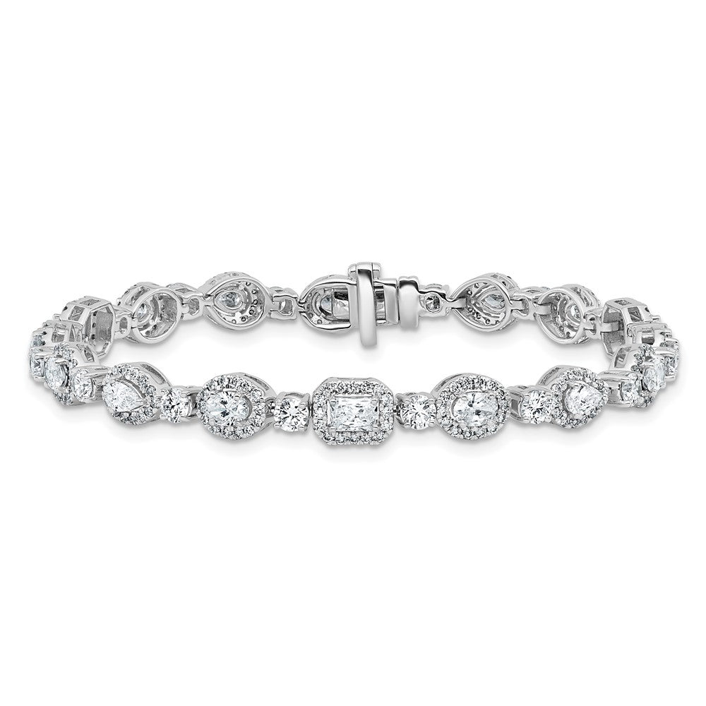 14K White Gold 5 5/8 Carat Lab Grown Diamond Vs+ F+ Complete Fashion Tennis Bracelet