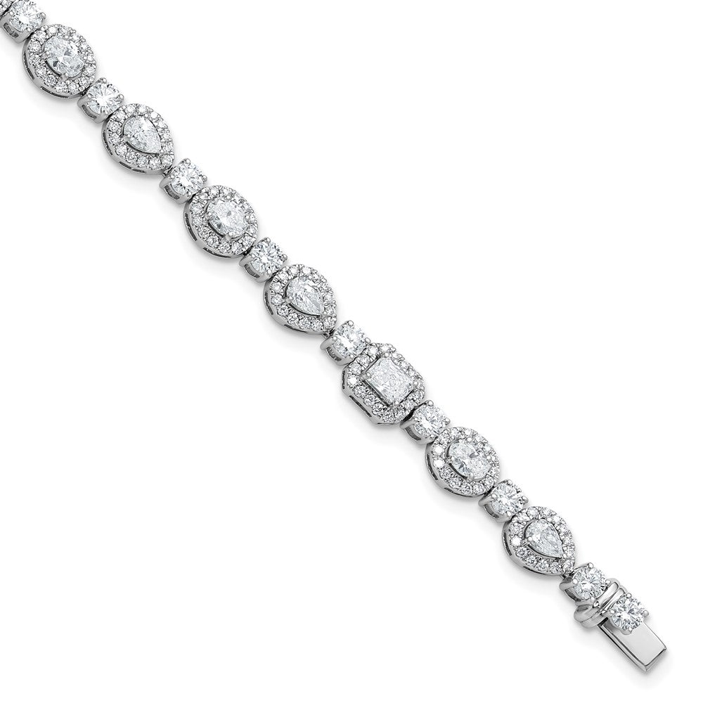 14K White Gold 5 5/8 Carat Lab Grown Diamond Vs+ F+ Complete Fashion Tennis Bracelet