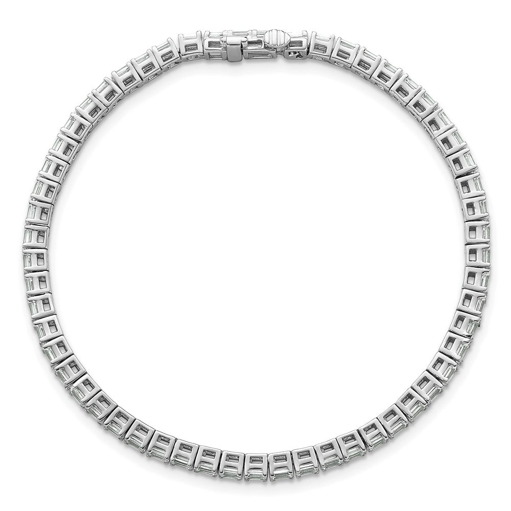 14K White Gold Wg Certified 4Ctw Vs/Si Fgh Lab Grown Emerald Diamond Tennis Bracelet