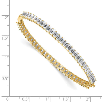 14K Yellow Gold True Origin 6 1/2 Carat Lab Grown Diamond Vs+ F+ 7.5 Inch Bangle