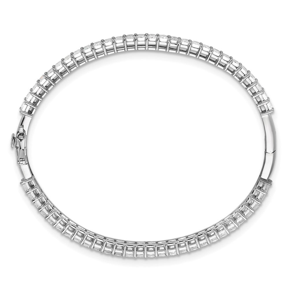 14K White Gold True Origin 6 1/2 Carat Lab Grown Diamond Vs+ F+ 7.5 Inch Bangle