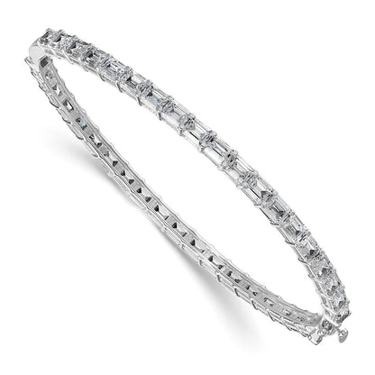 14K White Gold True Origin 7 5/8 Carat Lab Grown Diamond Vs+ F+ 7.5 Inch Bangle