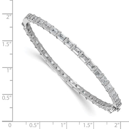 14K White Gold True Origin 7 5/8 Carat Lab Grown Diamond Vs+ F+ 7.5 Inch Bangle