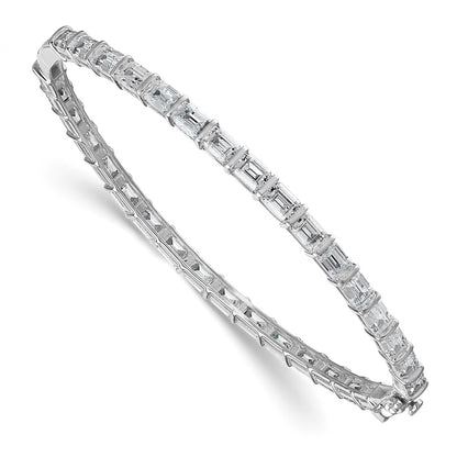 14K White Gold True Origin 7 5/8 Carat Lab Grown Diamond Vs+ F+ 7.5 Inch Bangle