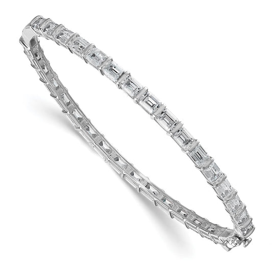 14K White Gold True Origin 7 5/8 Carat Lab Grown Diamond Vs+ F+ 7.5 Inch Bangle