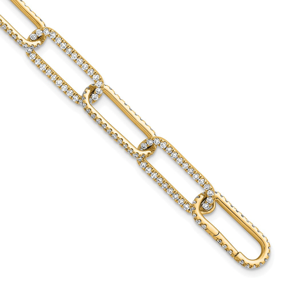 14K Yellow Gold True Origin 3 1/2 Carat Lab Grown Diamond Vs+ F+ 7 Inch Link Bracelet With A 1 Extension