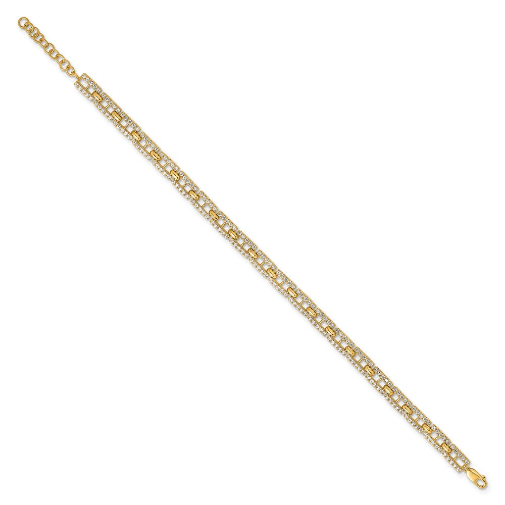 14K Yellow Gold True Origin 2 Carat Lab Grown Diamond Vs Def 7 Inch Fancy Link Bracelet With A 1 Extension