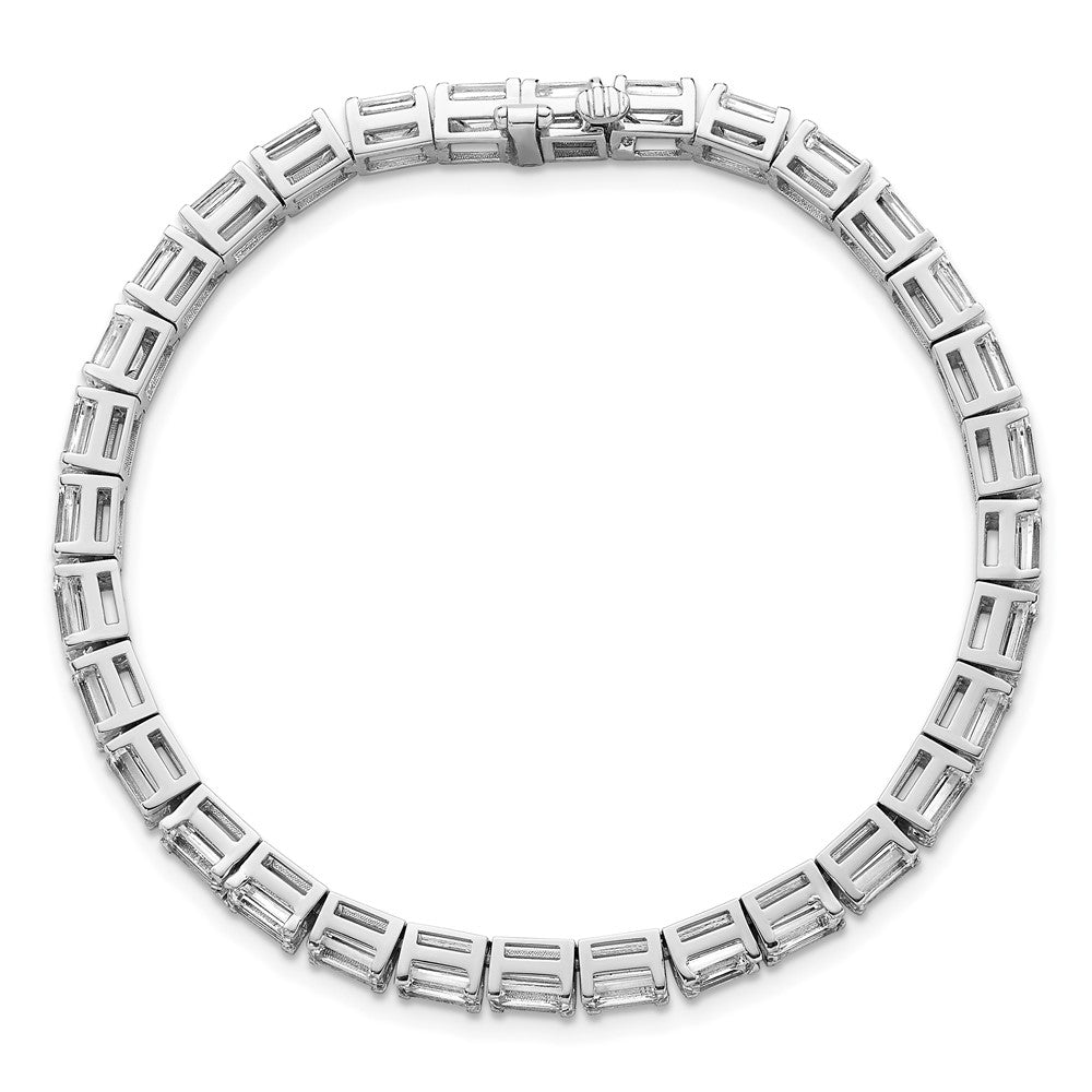 14K White Gold Certified Ctw Vs Def Lab Grown Emerald Diamond Tennis Bracel