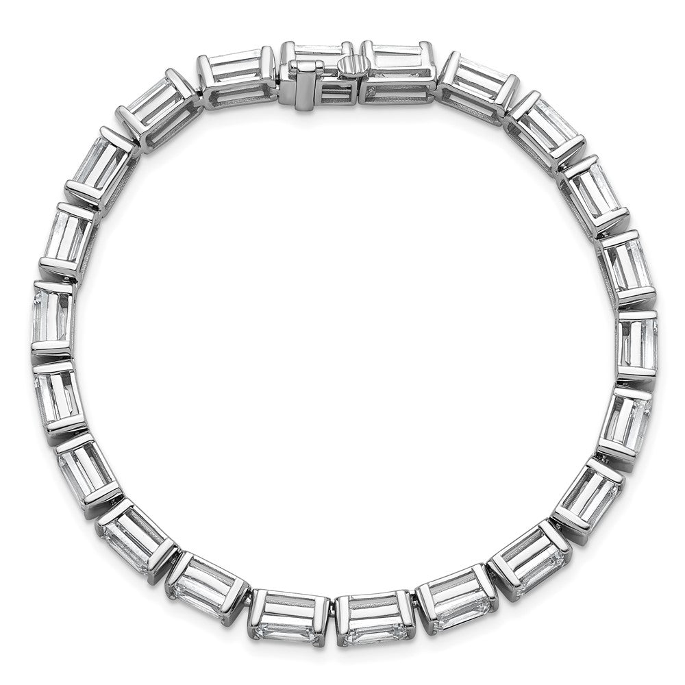 14K White Gold Ctw Vs/Si+ G+ Lab Grown Emerald Diamond Tennis Bracelet