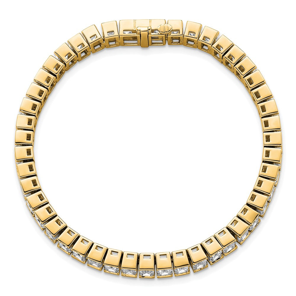 14K Yellow Gold Ctw Vs/Si+ G+ Lab Grown Emerald Diamond Tennis Bracelet