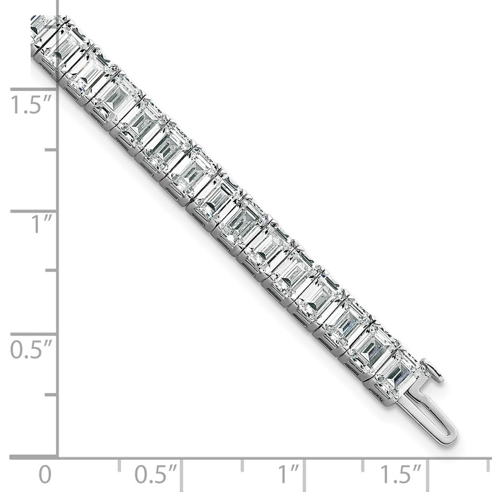 14K White Gold Certified Ctw Vs Def Lab Grown Emerald Diamond Tennis Bracel