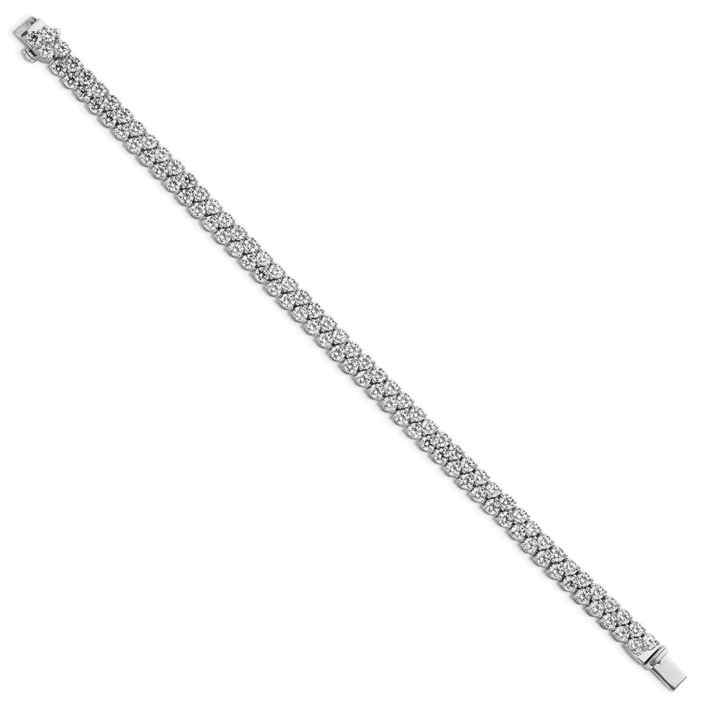 14K White Gold 14Kw Certified 10.5Ct Lab Grown Vs Def Dia Tennis Bracelet