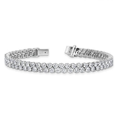 14K White Gold Certified 10.5Ct Lab Grown Vs/Si Fgh Dia Tennis Bracelet