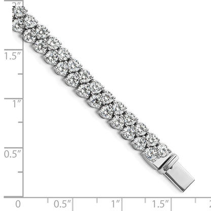 14K White Gold 14Kw Certified 10.5Ct Lab Grown Vs Def Dia Tennis Bracelet