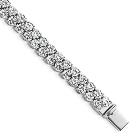 14K White Gold Certified 10.5Ct Lab Grown Vs/Si Fgh Dia Tennis Bracelet